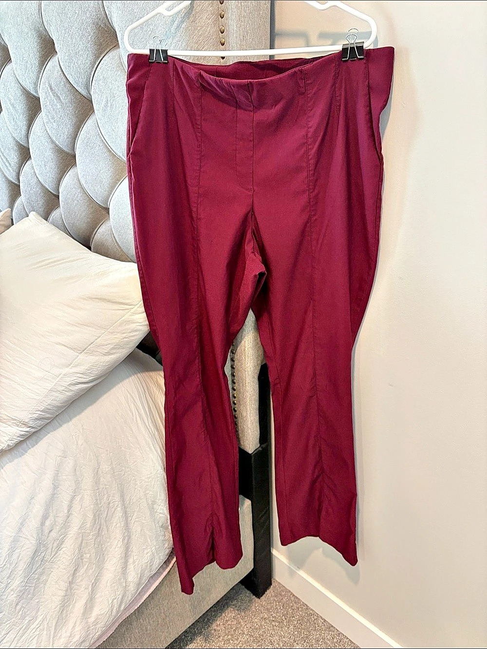 Tribal Flatten It Ankle Pants Burgundy Size 16